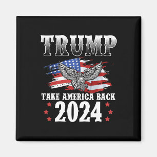 2024 Ta Amerika tillbaka amerikanska Flagga Trump Magnet