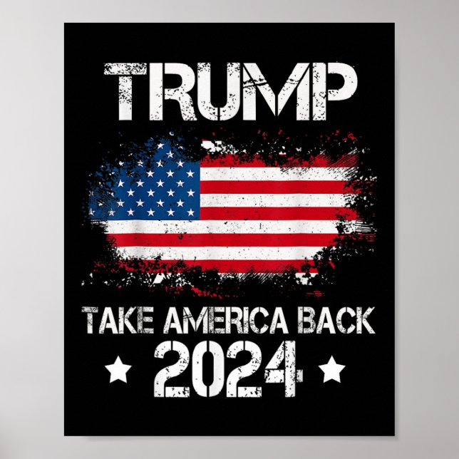 2024 Ta Amerika tillbaka valet till den amerikansk Poster (Framsidan)