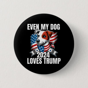 2024 Terrier Hund, till och med min Hund-trump Knapp