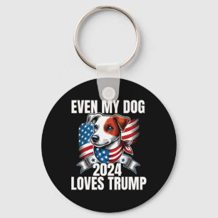 2024 Terrier Hund, till och med min Hund-trump Nyckelring