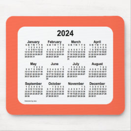 2024 Tomato Red Calendar av Janz Mouse Pad Musmatta