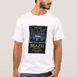 2024 Total Solar Eclipse, Brasilien, Indiana T Shirt