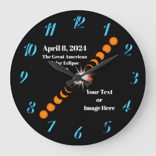 2024 Total Solar Eclipse Pocket Stor Klocka