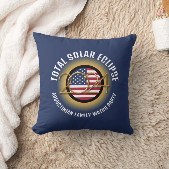 2024 TOTAL SOLAR ECLIPSE USA Family Watch Party Kudde (Filt)