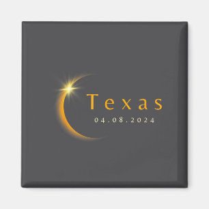 2024 Total solförmörkning stat Texas 8 april 2024 Magnet