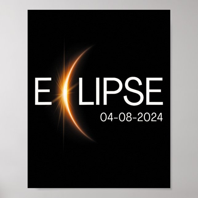 2024 Totality Eclipse Solar 2024 Poster (Framsidan)