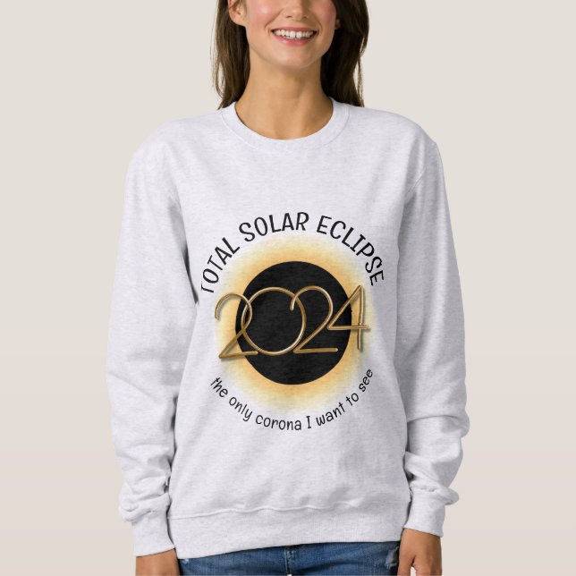 2024 TOTALT SOLAR ECLIPSE i början av Gud T Shirt (Framsida)