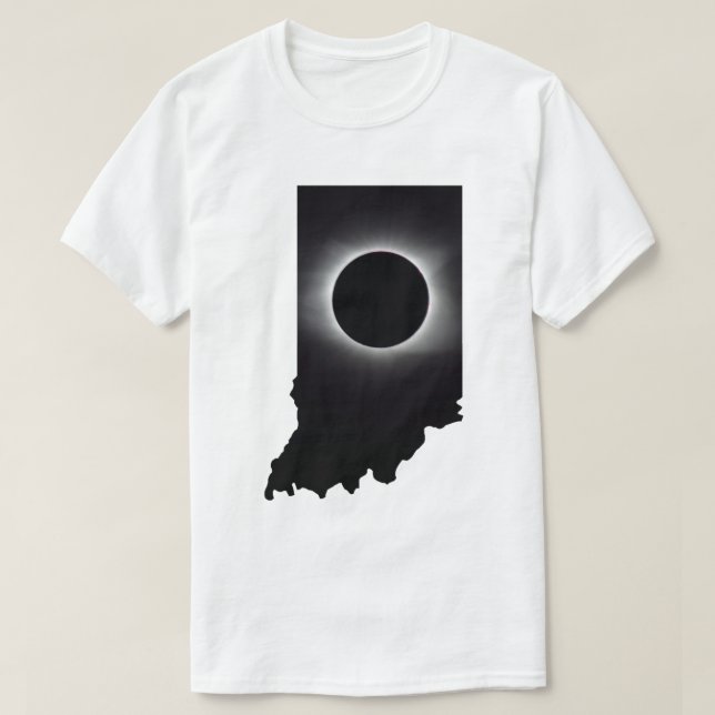 2024 Totalt Solar Eclipse Indiana T-Shirt (Design framsida)