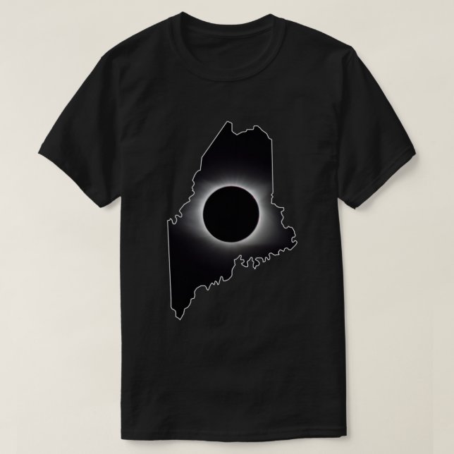 2024 Totalt Solar Eclipse Maine T-Shirt (Design framsida)