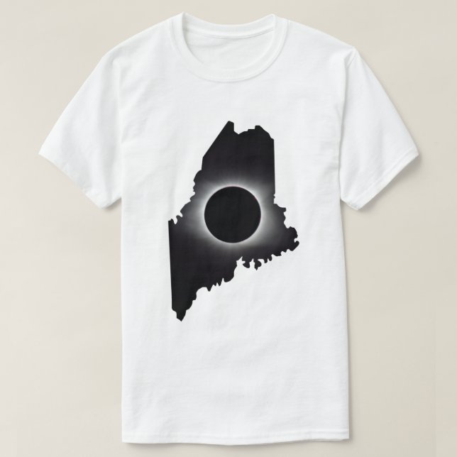 2024 Totalt Solar Eclipse Maine T-Shirt (Design framsida)