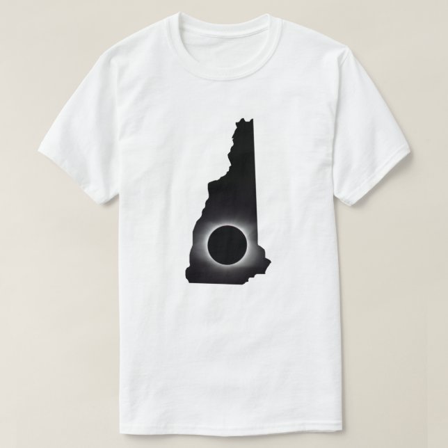 2024 Totalt Solar Eclipse New Hampshire T-Shirt (Design framsida)