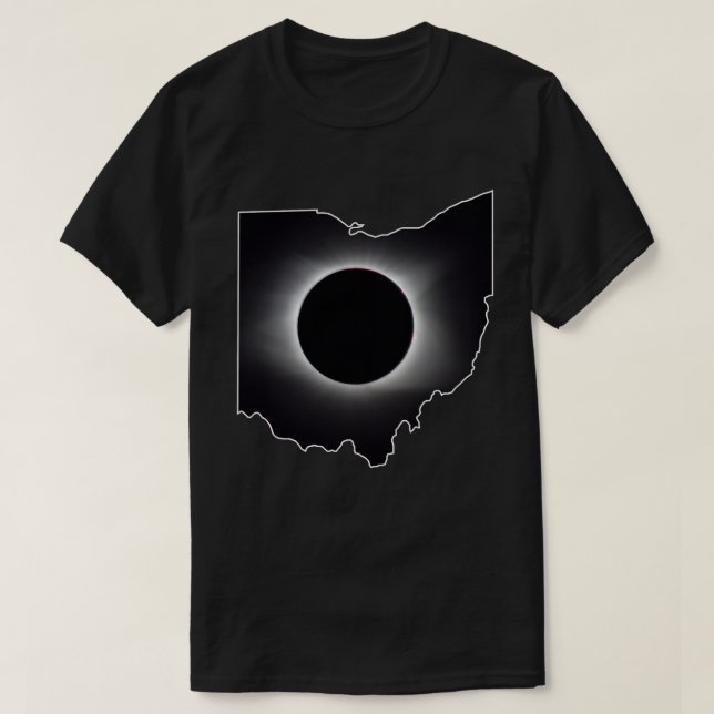2024 Totalt Solar Eclipse Ohio T-Shirt (Design framsida)