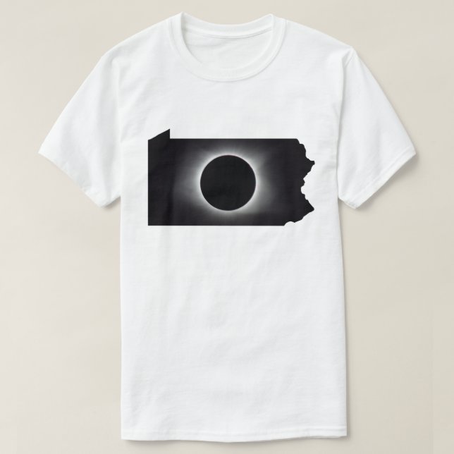 2024 Totalt Solar Eclipse Pennsylvania T-Shirt (Design framsida)