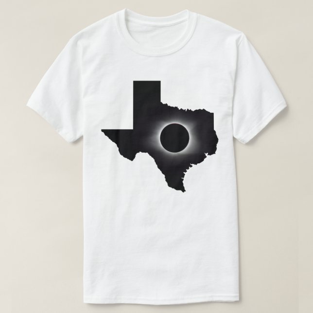 2024 Totalt Solar Eclipse Texas T-Shirt (Design framsida)