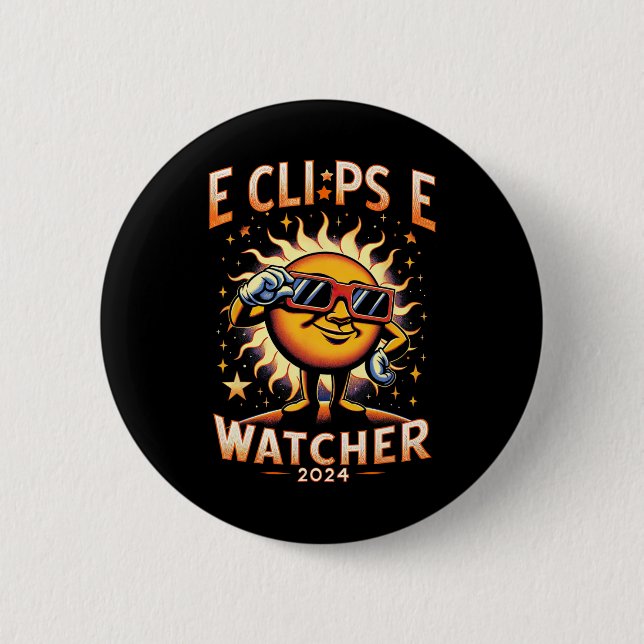 2024 Totalt Wearing Eclipse Watcher Sol Knapp (Framsida)