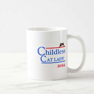 2024 Tröja Barnlös Kattdam 2024 Rösta Kamala-har Kaffemugg