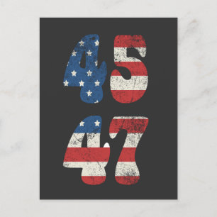 2024 Trump Ta Amerika igen Patriotic American Helg Vykort