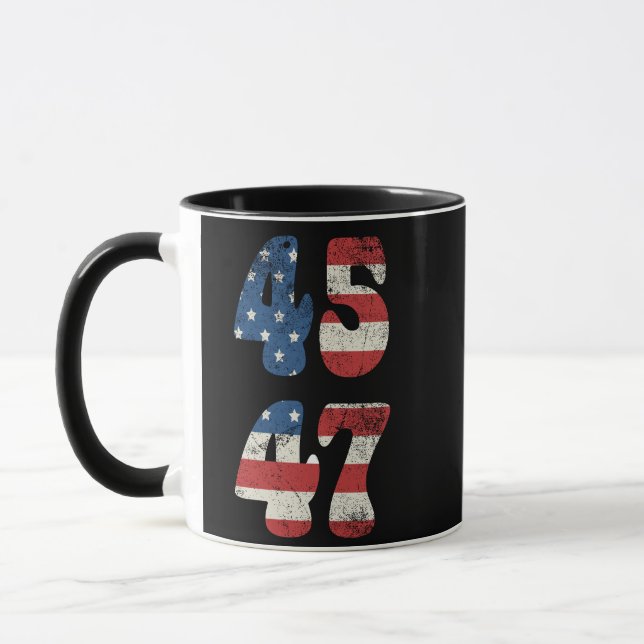 2024 Trump Ta Amerika igen Patriotic American Mugg (Vänster)