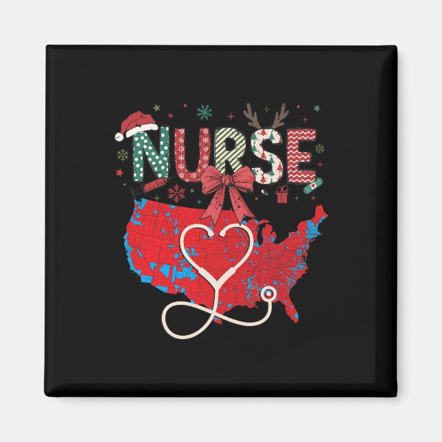 2024: Trump Winner Val Red Karta Nurse Magnet (Framsidan)
