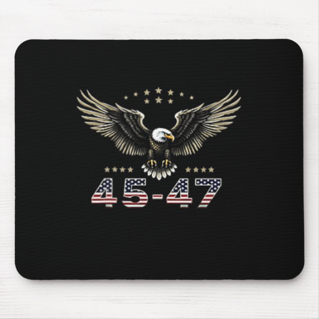 2024 Trump Won Back Women Eagle Flagga 45-4 Musmatta (Framsidan)