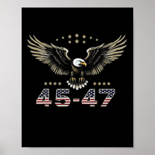 2024 Trump Won Back Women Eagle Flagga 45-4 Poster