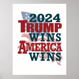 2024 Trumpsvinnen - Amerika Poster