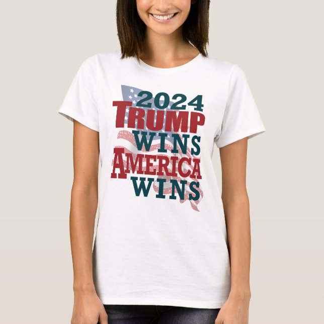 2024 Trumpsvinnen - Amerika T Shirt (Framsida)
