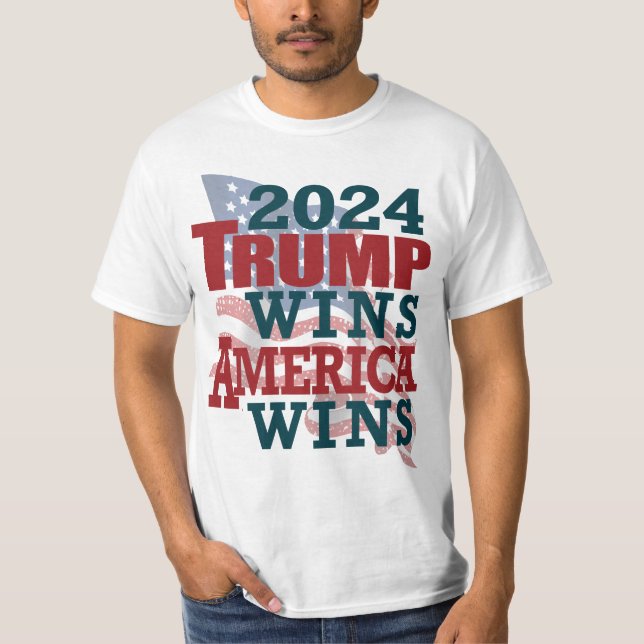 2024 Trumpsvinnen - Amerika T Shirt (Framsida)