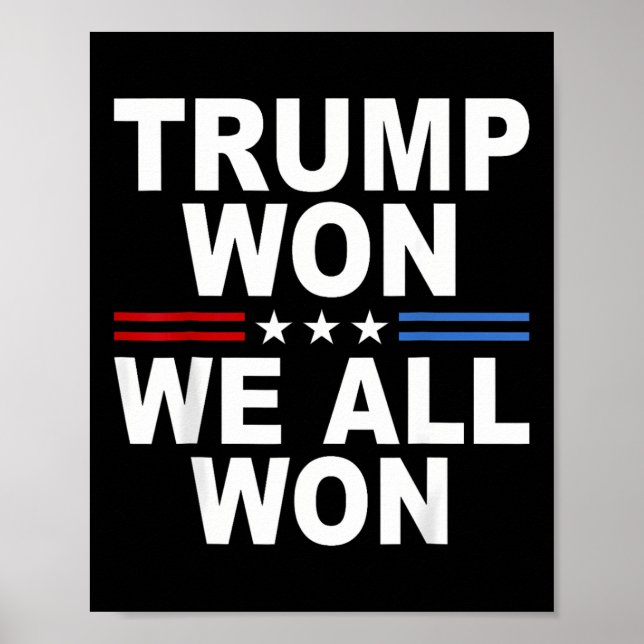 2024 USA-flagga Trump vann  Poster (Framsidan)