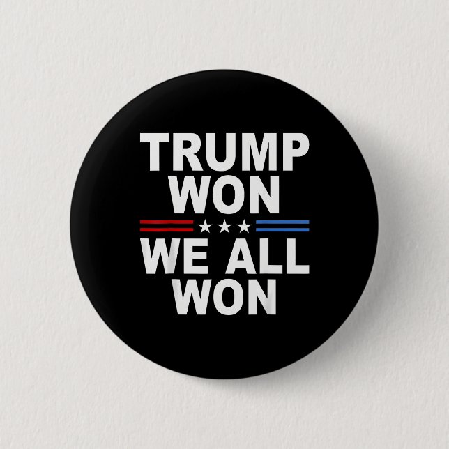 2024 USA flagga Trump Won Knapp (Framsida)