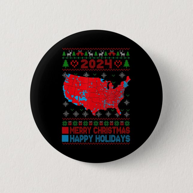 2024 Val Karta Trump Landglid God jul Knapp (Framsida)