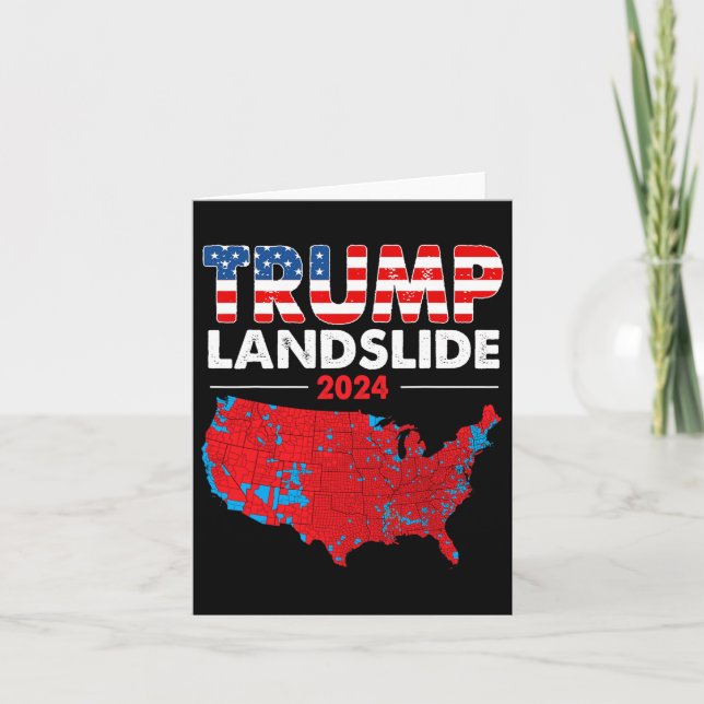 2024 Val Karta Trump Röda valet Morsa Kort (Framsida)