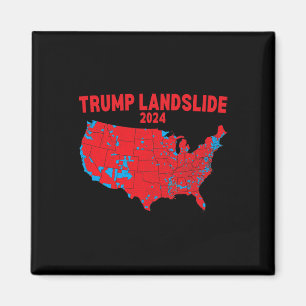 2024 Val Karta Trump Röda valet Morsa Magnet