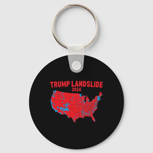 2024 Val Karta Trump Röda valet Morsa Nyckelring (Framsida)