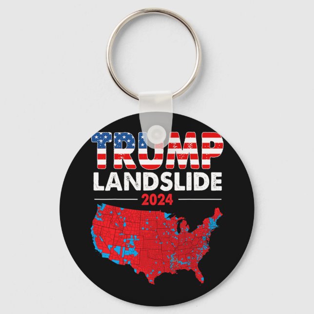2024 Val Karta Trump Röda valet Morsa Nyckelring (Framsida)