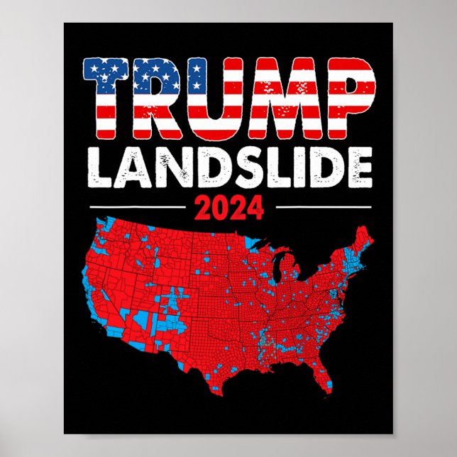 2024 Val Karta Trump Röda valet Morsa Poster (Framsidan)