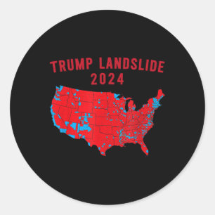 2024 Val Karta Trump Röda valet Morsa Runt Klistermärke