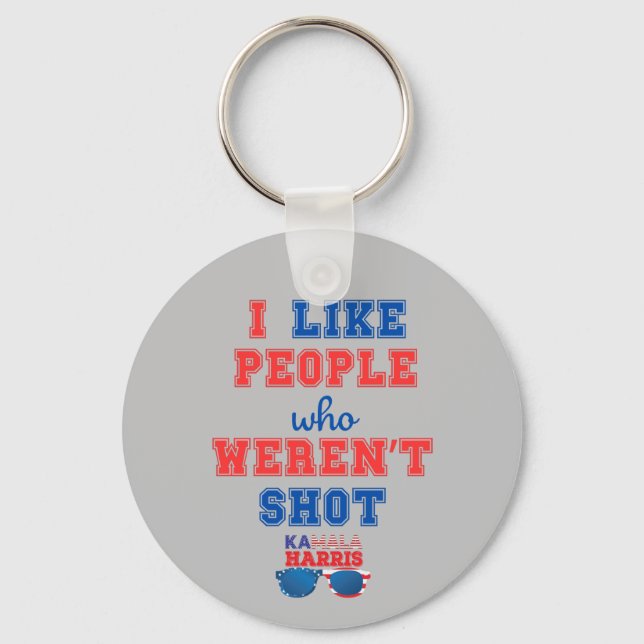 2024 Valection Kamala Harris Merch Comma La llusti Nyckelring (Framsida)