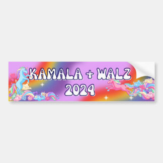 2024 Valection Kamala + Walz Bumper Sticker Unicor Bildekal