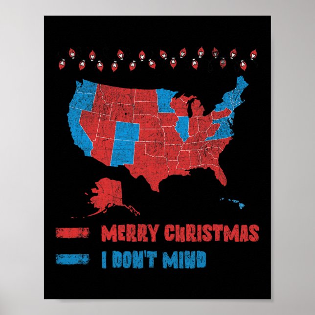 2024 Valet av Röda väljare i Karta God jul Poster (Framsidan)