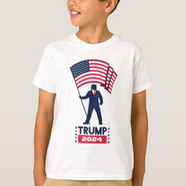 2024 Valet Logotyp Donald Trump till president T-S T Shirt