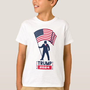 2024 Valet Logotyp Donald Trump till president T-S T Shirt
