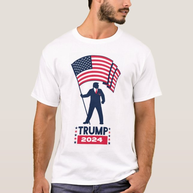 2024 Valet Logotyp Donald Trump till talman T Shirt (Framsida)