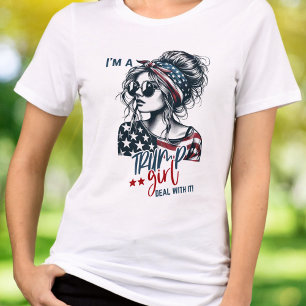 2024 Valet Vibes Jag är en Trump Girl Deal med det T Shirt