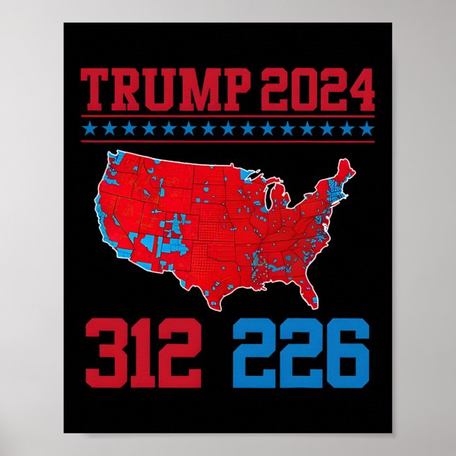 2024 Valkartor 312 Röda 2024 Valresultat M Poster (Framsidan)