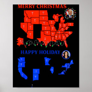 2024 valkartor God Jul Trump jordskredsseger Poster