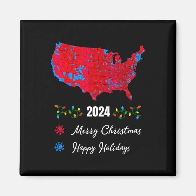2024 Valkartor God Jul Trump Ny President Magnet (Framsidan)