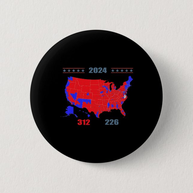 2024 Valtrast i Karta 312 Röda 2024 Valsedlar Knapp (Framsida)