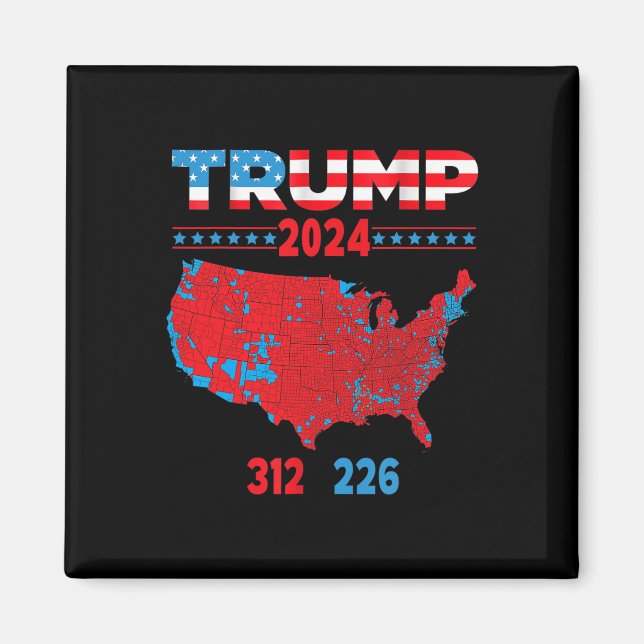 2024 Valtrast i Karta 312 Röda 2024 Valsedlar Magnet (Framsidan)