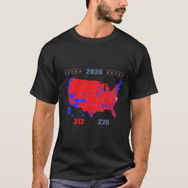 2024 Valtrast i Karta 312 Röda 2024 Valsedlar T Shirt (Framsida)